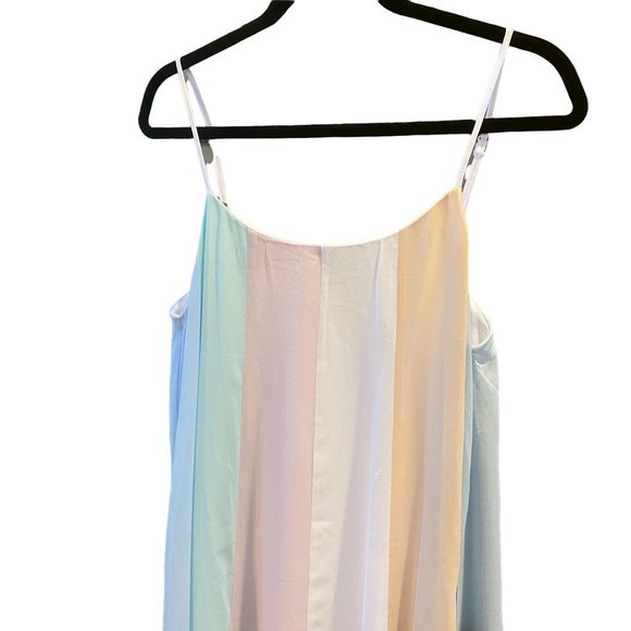 Lulus Days to Remember Pastel Stripe Maxi Dress-S-Fairycore Coastal Event NWT - Picture 3 of 10